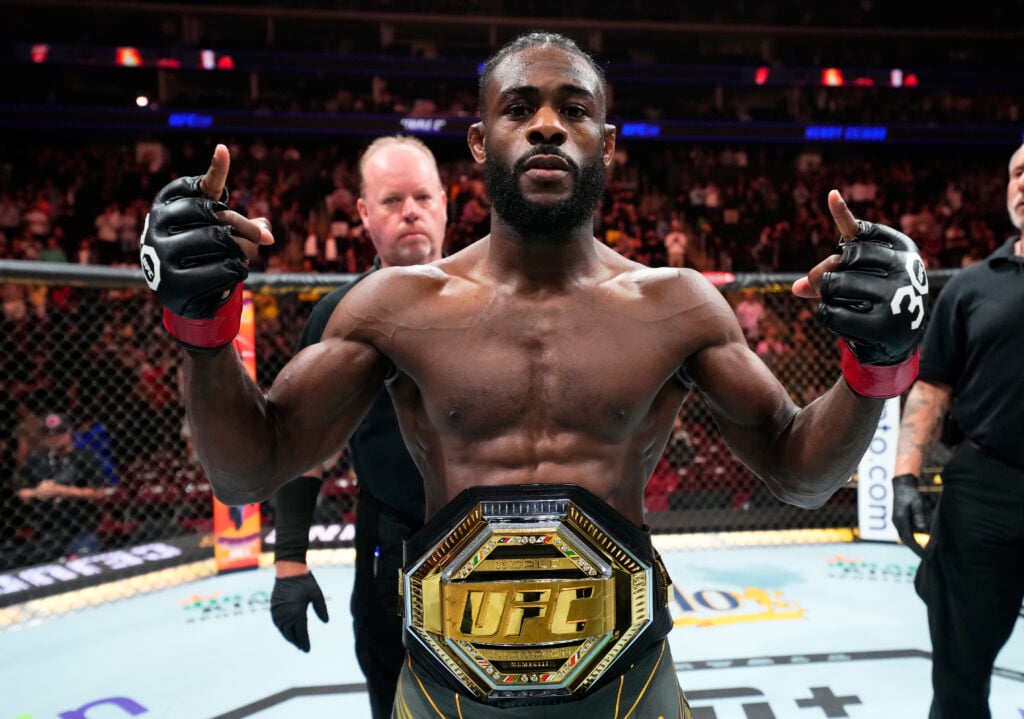 Aljamain Sterling in the Octagon at UFC 288