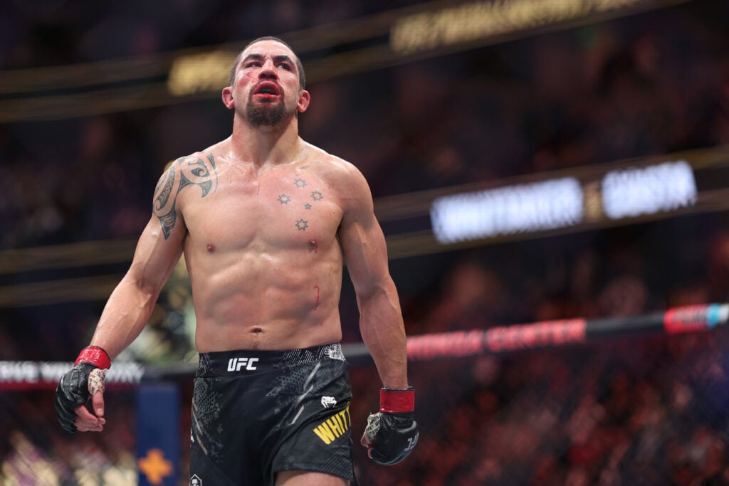 Robert Whittaker in the Octagon at UFC 298