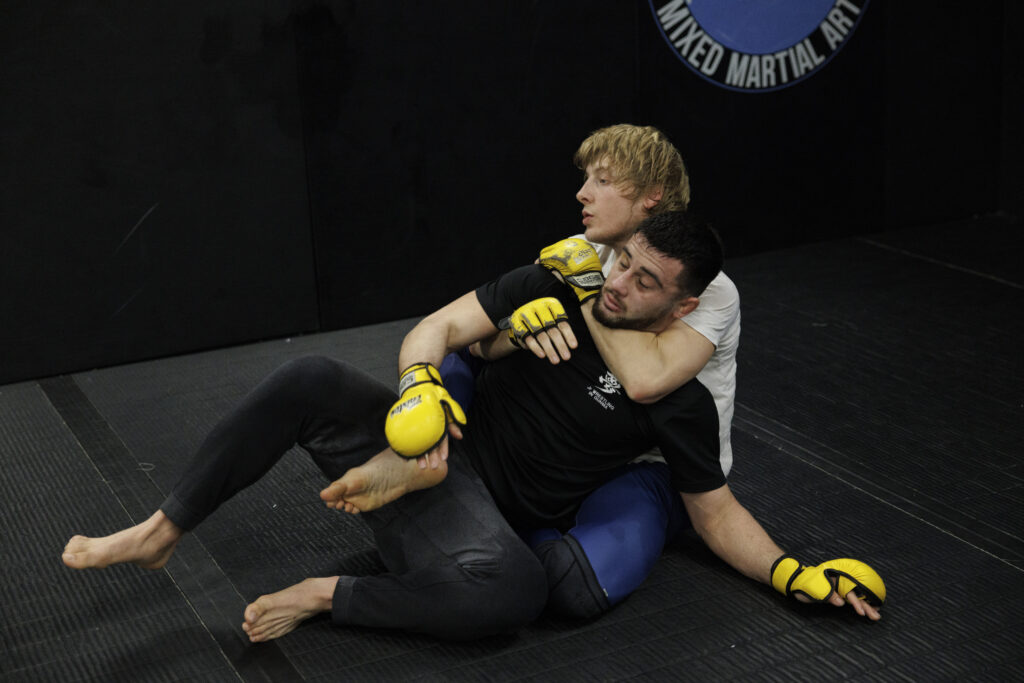 Paddy Pimblett grapples with Chasen Blair at Next Generation MMA in Liverpool