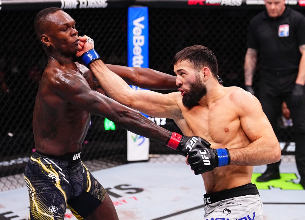 Nassourdine Imavov hits a brutal uppercut on Israel Adesanya