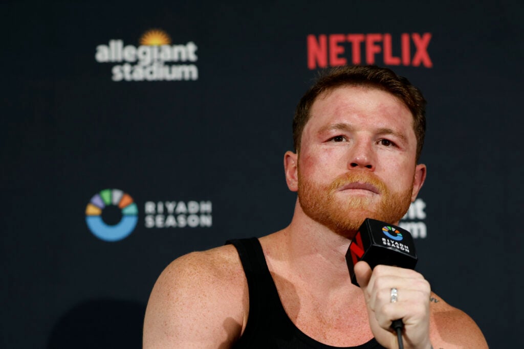 Canelo Alvarez at post-fight press conference