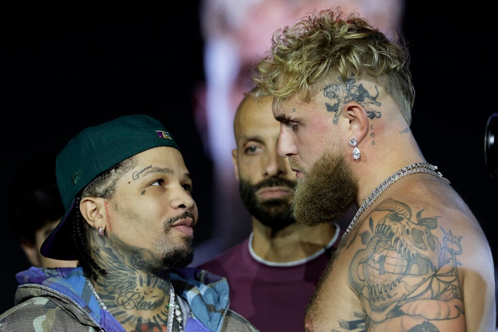 Gervonta Davis faces off with Jake Paul at their pre-fight press conference