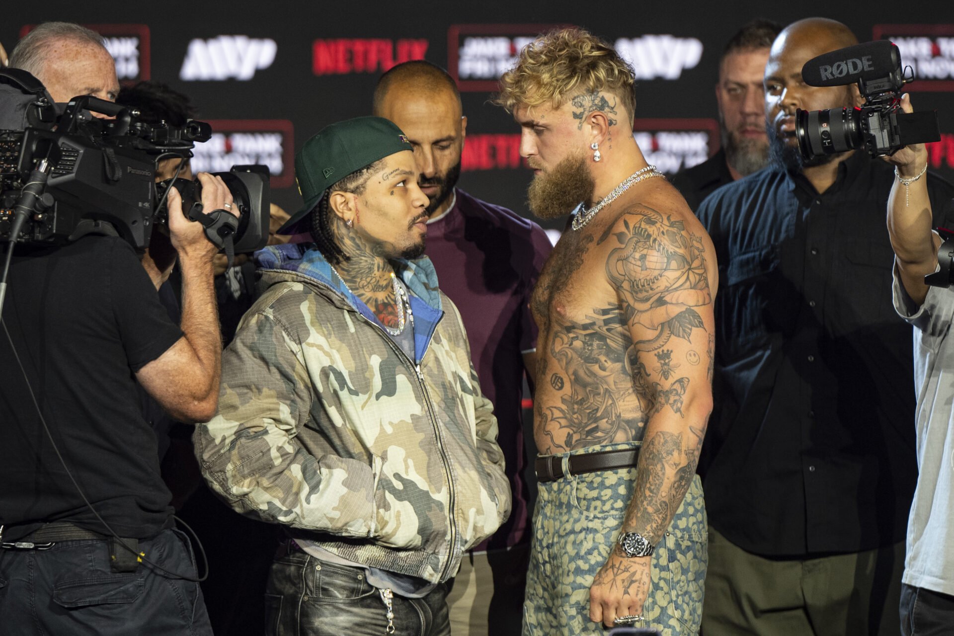 Jake Paul and Gervonta Davis face-off