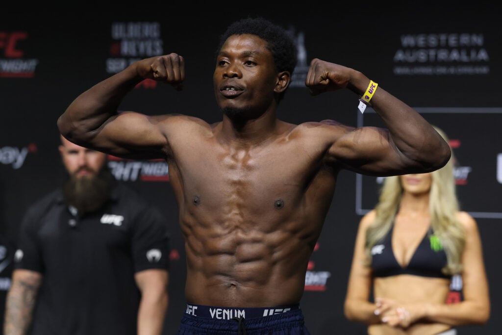 Josias Musasa at UFC Perth Ceremonial Weigh-in