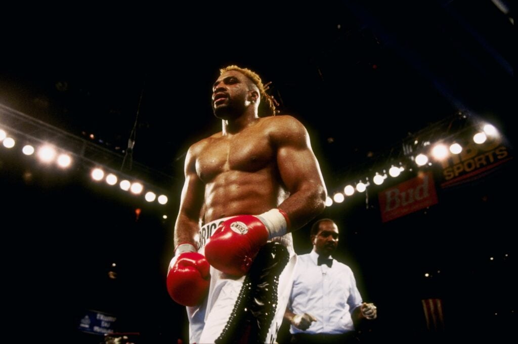 Shannon Briggs during his fight With George Foreman