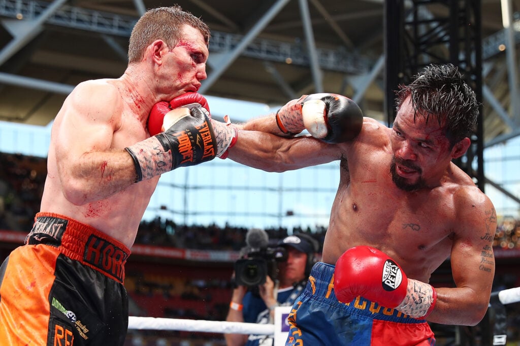 Manny Pacquiao and Jeff Horn trade punches in Australia