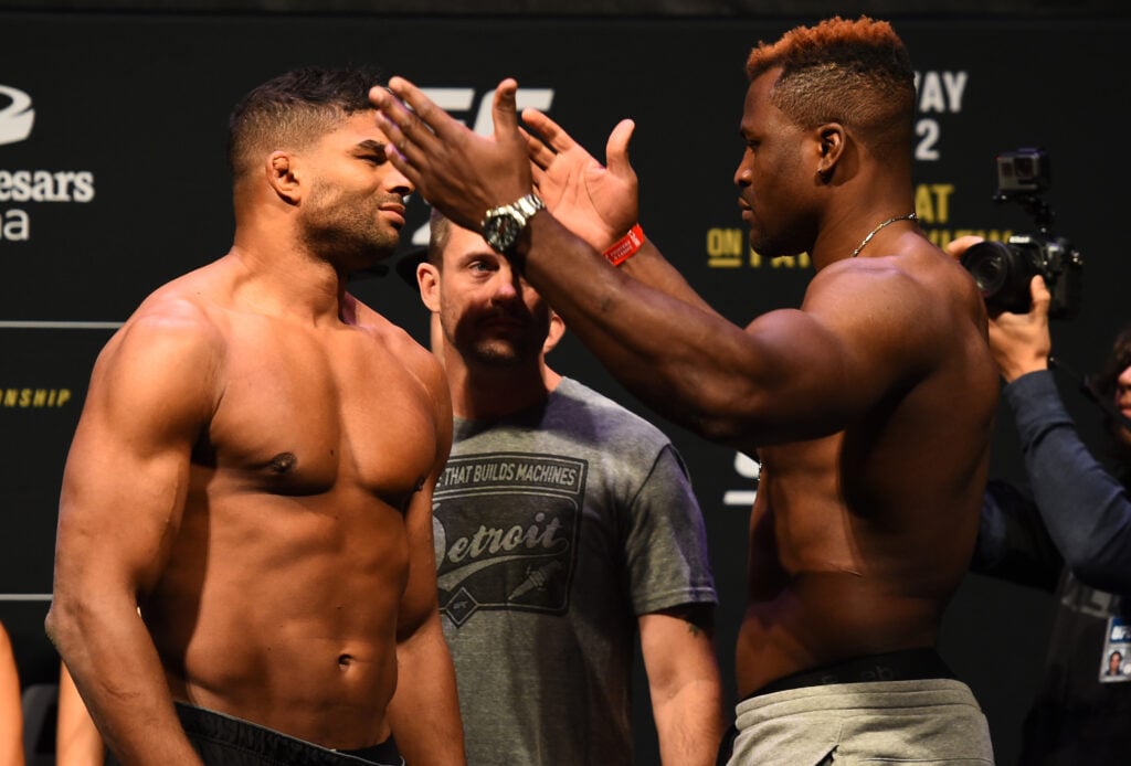 Alistair Overeem faces off with Francis Ngannou at UFC 218 Weigh-in