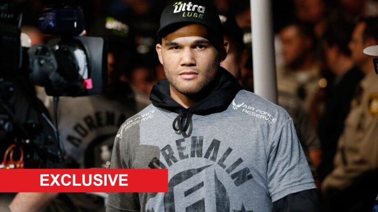 Robbie Lawler walking to the cage with exclusive label