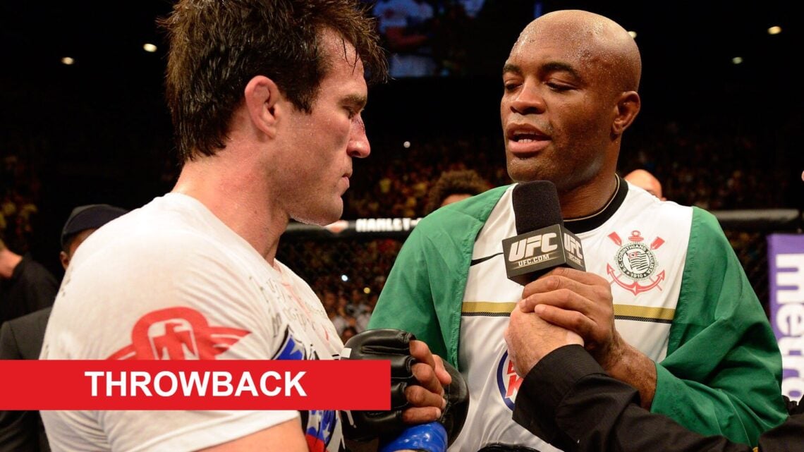 Chael Sonnen and Anderson Silva after rematch with throwback label