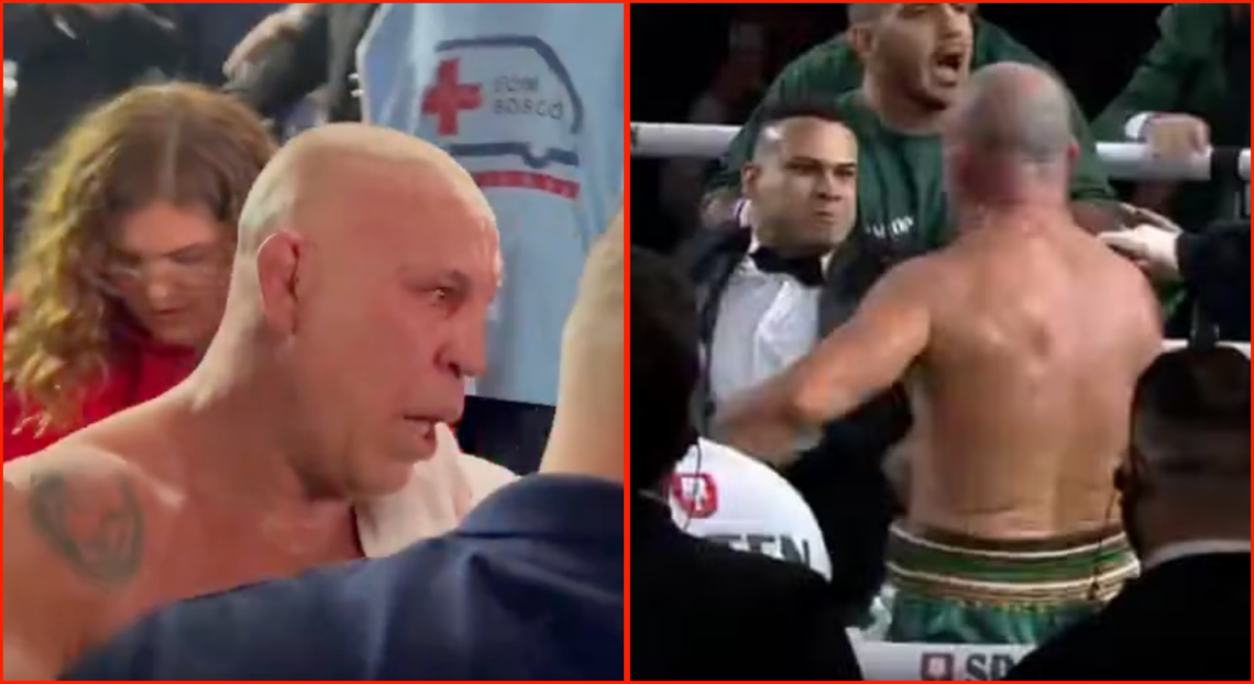 Grabs show Wanderlei Silva after being knocked out, and the man who did it