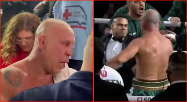Grabs show Wanderlei Silva after being knocked out, and the man who did it