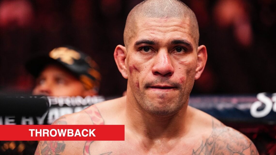 Alex Pereira reacts after a light heavyweight title loss to Magomed Ankalaev at UFC 313