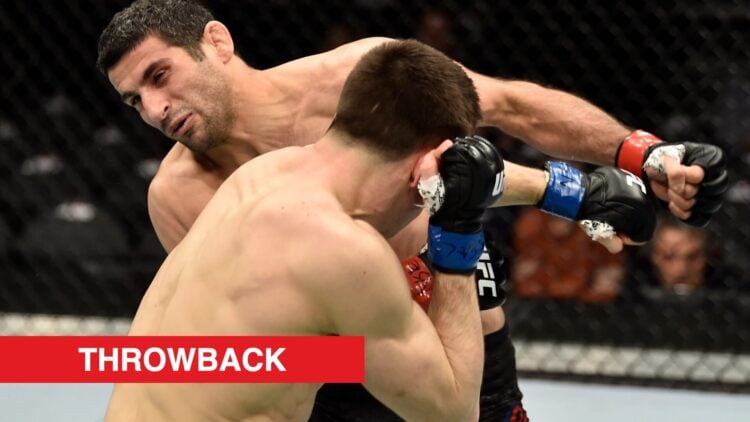 Alexander Hernandez punches Beneil Dariush at UFC 222
