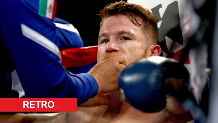 Canelo Alvarez in his corner during his middleweight title fight with Gennady Golovkin in September, 2017.