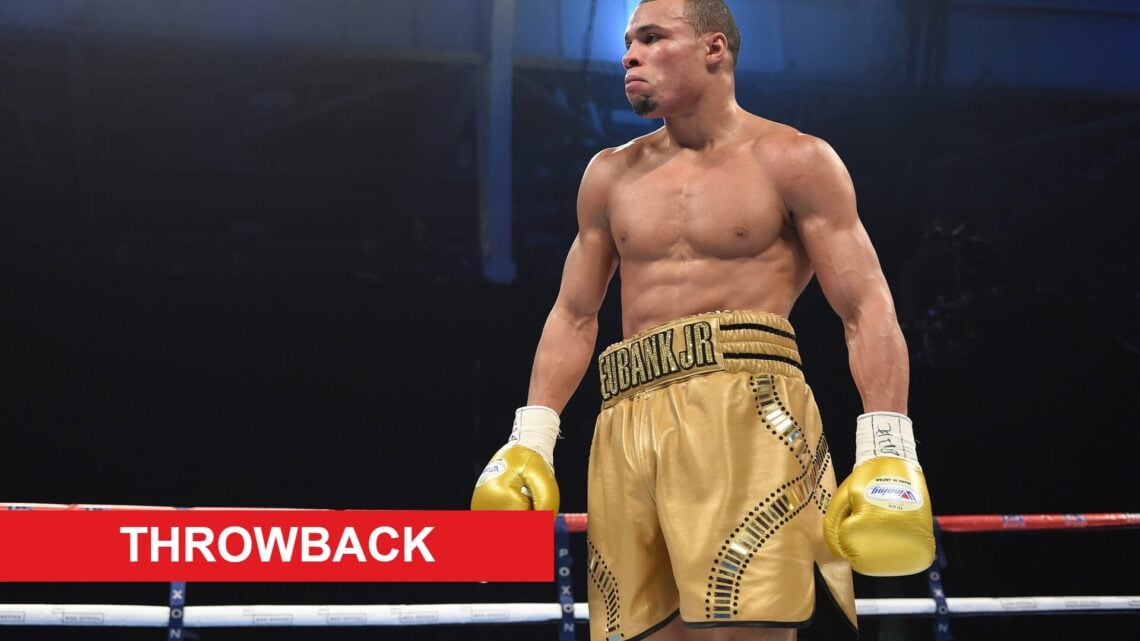 Chris Eubank Jr. in the ring ahead of his fight with Renold Quinlan in February, 2017.