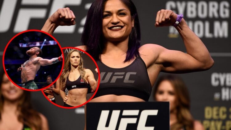Cynthia Calvillo at UFC 219 weigh-ins, Ronda Rousey at UFC 193 weigh-ins, Conor McGregor at UFC 246