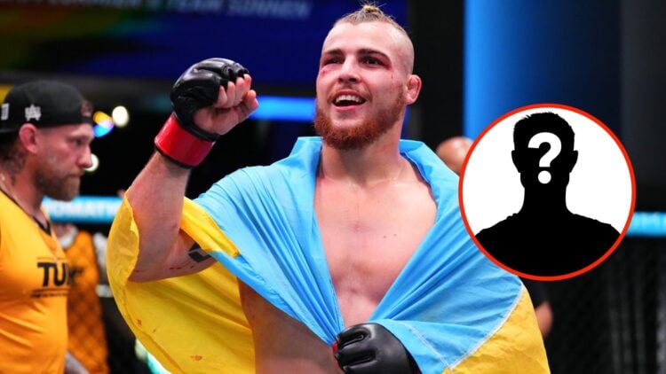 Daniil Donchenko celebrates with the Ukranian flag after beating Matt Dixon with a mystery overlay