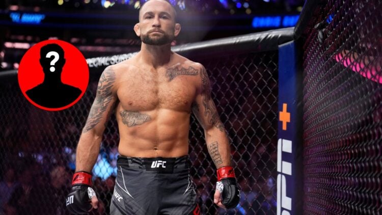 Frankie Edgar in the Octagon at UFC 281, with mystery inset