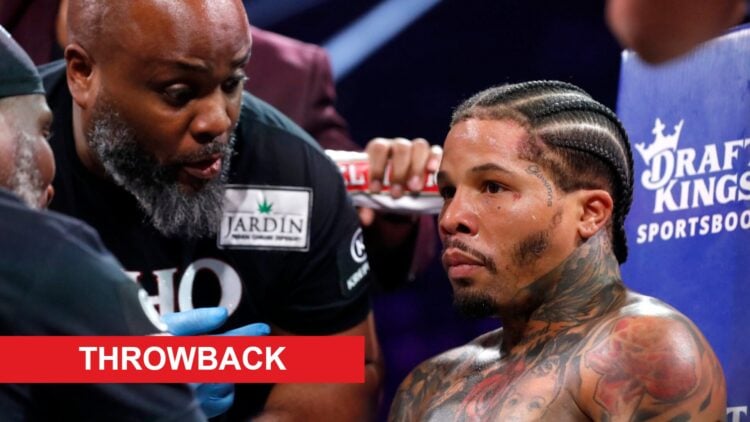 Gervonta Davis in his corner during his lightweight title fight with Frank Martin in June, 2024.