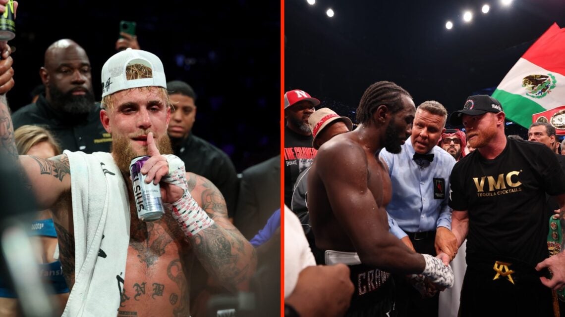 Jake Paul following his win over Julio Cesar Chavez Jr split with Terence Crawford and Canelo Alvarez following their fight