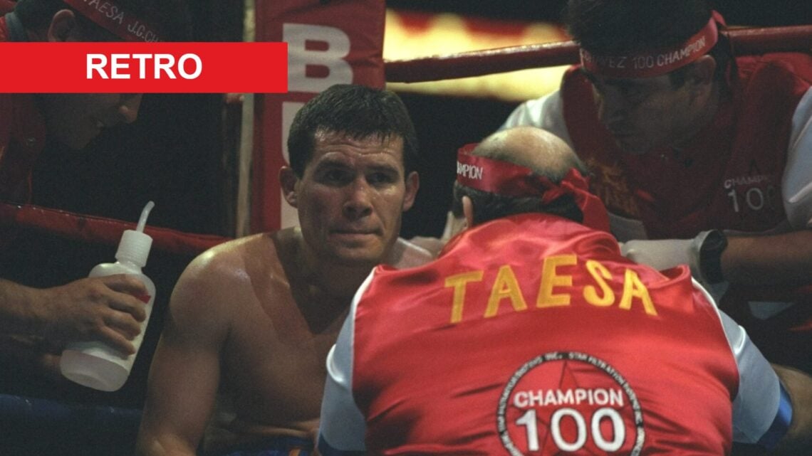 Julio Cesar Chavez sat on his stool in the corner