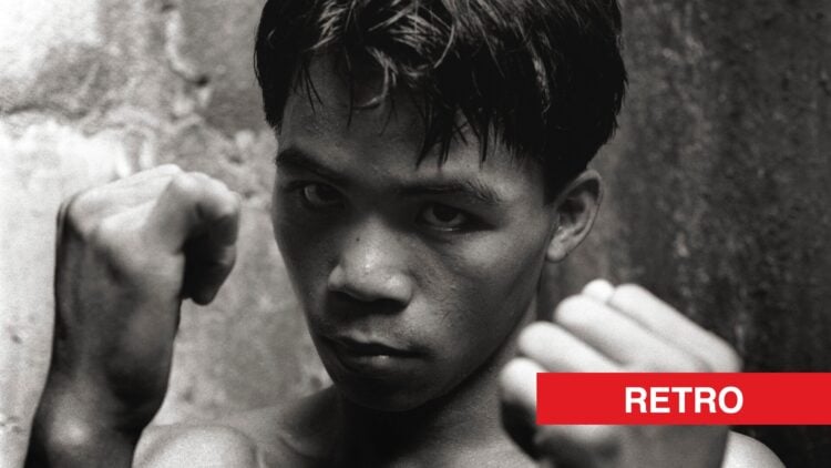 Manny Pacquiao posing for photo in his early teens