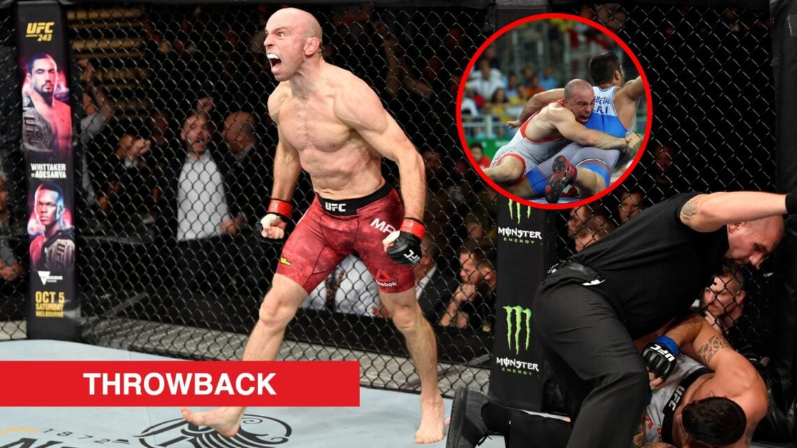 Main: Mark Madsen celebrates after beating Danilo Belluardo in their fight at UFC Copenhagen. Inset: Saeid Abdvali competes against Mark Madsen dur...