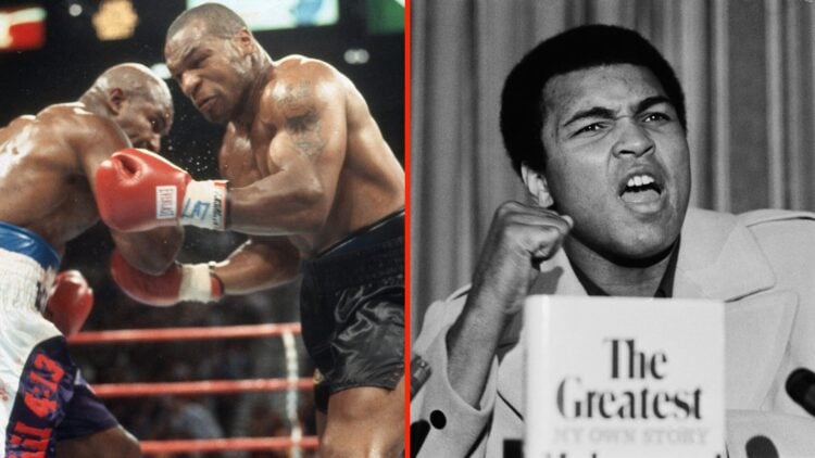 Mike Tyson clashes with Evander Holyfield in 1997 and Muhammad Ali presents his new book