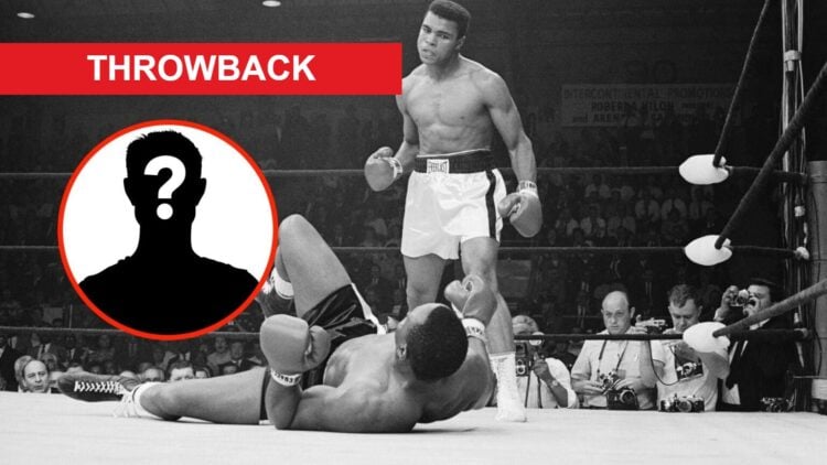 Muhammad Ali stands over Sonny Liston with a mystery overlay