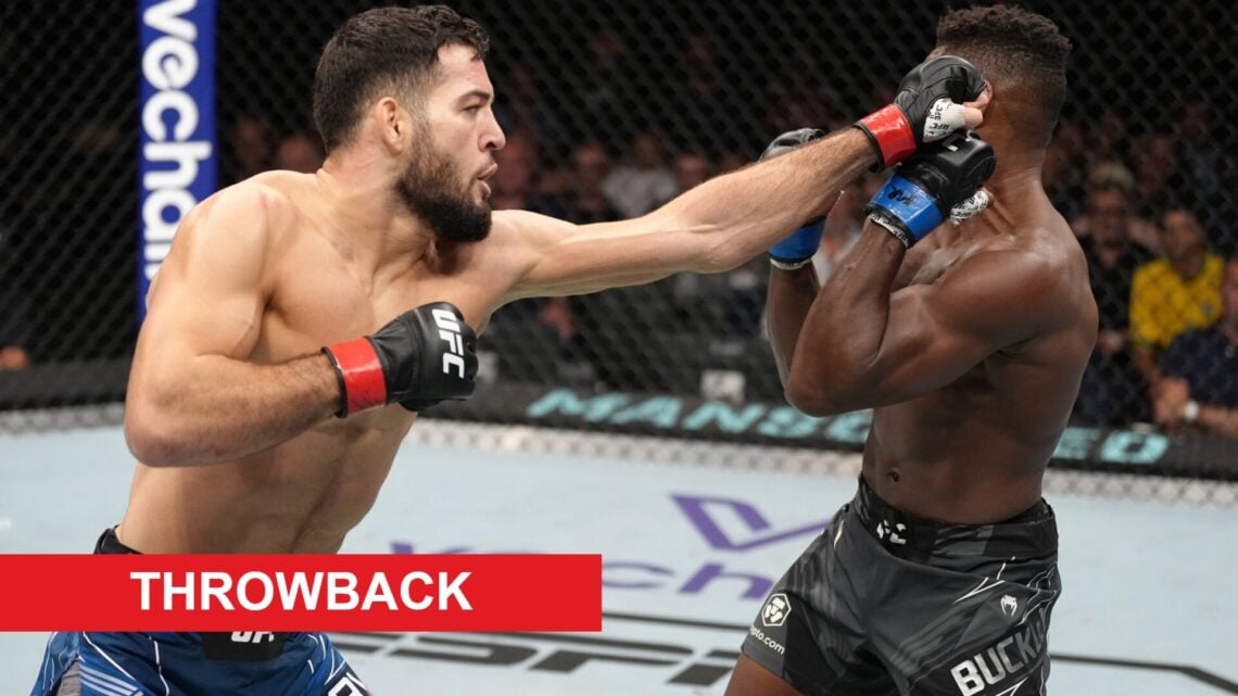 Nassourdine Imavov throws a left hand at Joaquin Buckley at UFC Paris