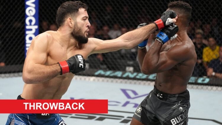 Nassourdine Imavov throws a left hand at Joaquin Buckley at UFC Paris