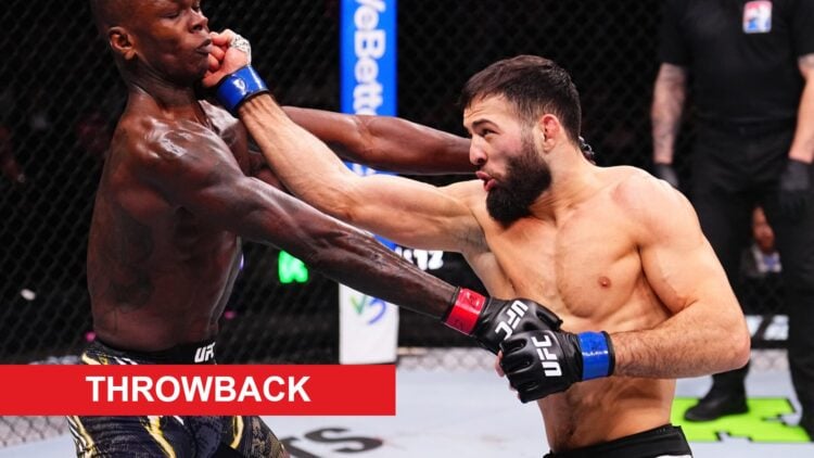 Nassourdine Imavov hits a brutal uppercut on Israel Adesanya