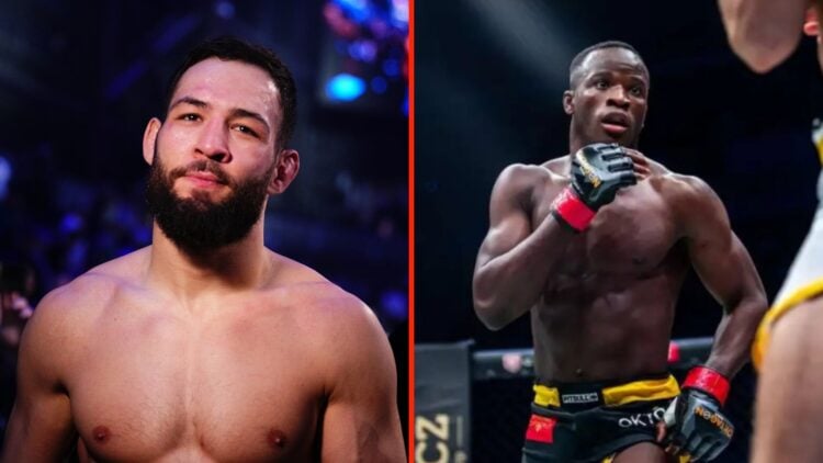 Nassourdine Imavov departs the arena after knocking out Israel Adesanya at UFC Saudi Arabia and Losene Keita during his fight against Niko Samsonid...