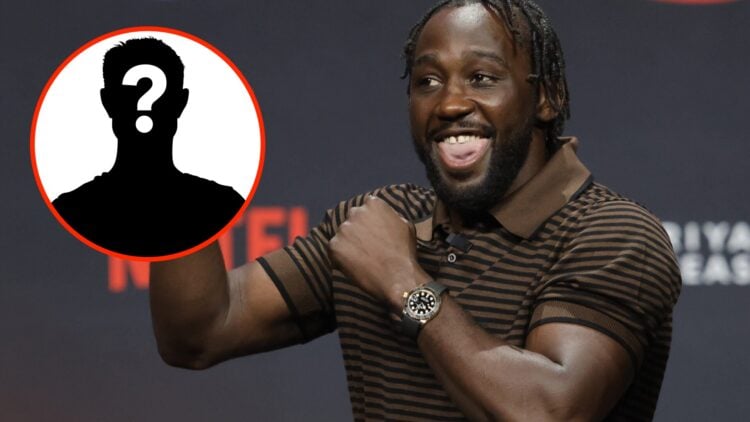 Terence Crawford at the pre-fight press conference ahead of fight against Canelo Alvarez