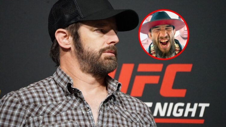 UFC matchmaker Sean Shelby at UFC Fight Night event, Juan Archuleta posing at Bellator event