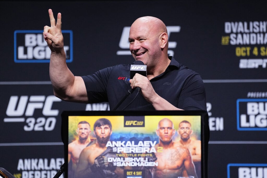 Dana White at the UFC 320 press conference