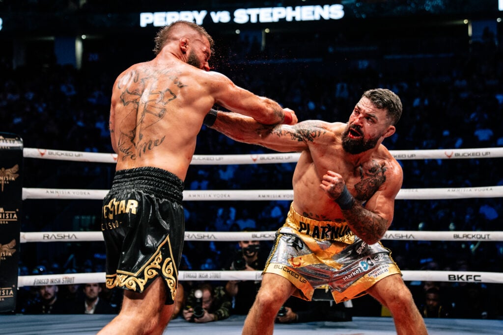 Mike Perry punches Jeremy Stephens at BKFC 82