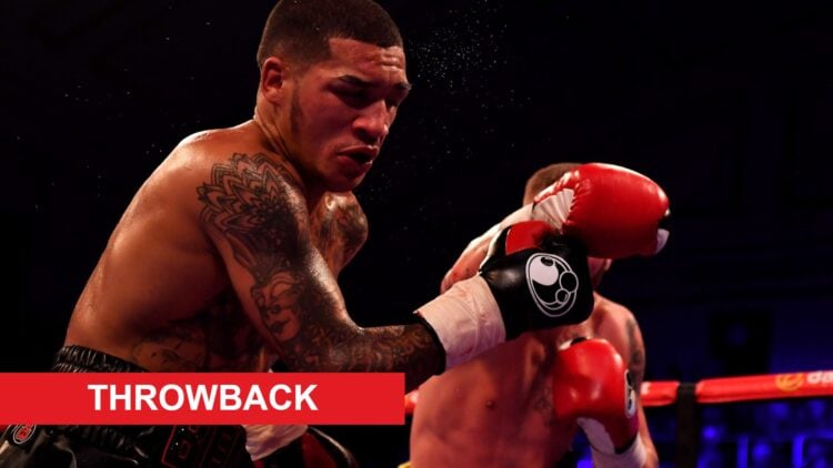 Cedrick Peynaud throws a punch at Conor Benn during their fight at York Hall in December, 2017.
