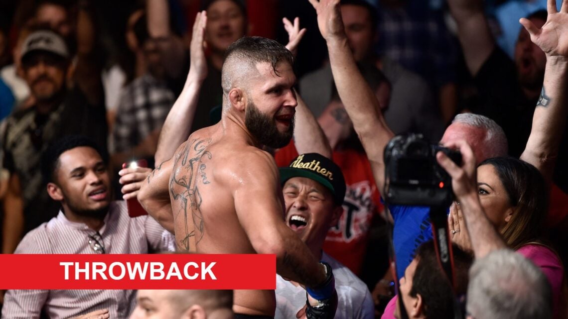 Jeremy Stephens celebrates after his knockout win over Josh Emmett at UFC Orlando in February, 2018.