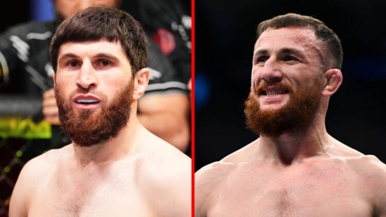 Magomed Ankalaev prepares to face Johnny Walker at the UFC Apex, Merab Dvalishvili smiles during his UFC 278 fight with Jose Aldo
