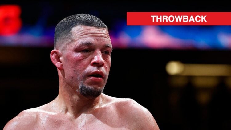 Nate Diaz during his fight with Jorge Masvidal