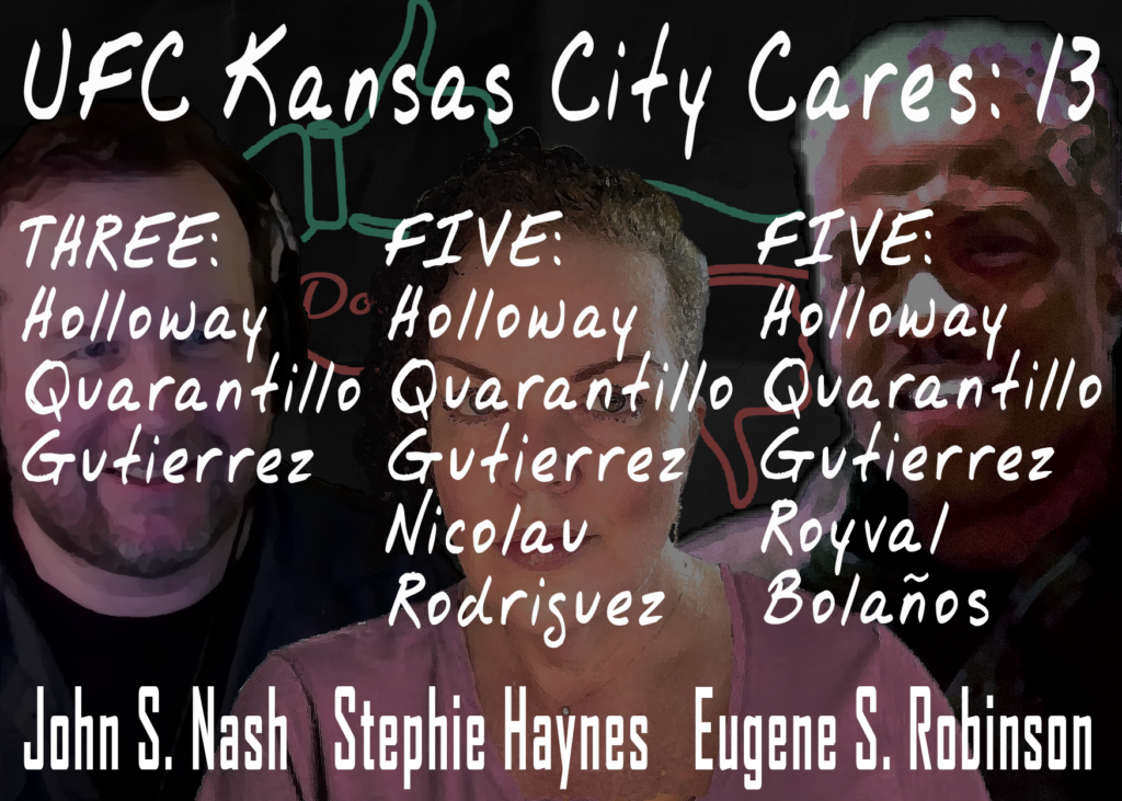 caretallyinfographic UFC Kansas City, UFC Fight Night, Care/Don't Care Podcast, Bloody Elbow Podcast, MMA Podcast, UFC Podcast, Care Tally, Care Tally Infographic, John S. Nash, Eugene S. Robinson, Stephie Haynes, UFC Kansas City Picks,