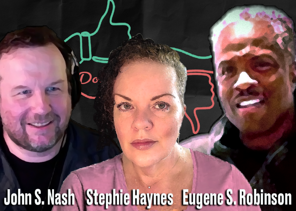 UFC Podcast, MMA Podcast, UFC Fight Night, UFC, MMA, Bloody Elbow Podcast, Care/Don't Care Podcast, CDC, CDC Host Graphic, Eugene S Robinson, John Nash, Stephie Haynes, 