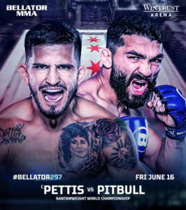 Bellator 297 Official Fight Poster, Pettis vs Pitbull, Sergio Pettis, Patricio Pitbull, Bellator MMA,