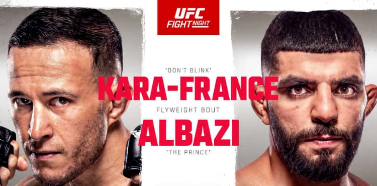 UFC Vegas 74, Kai Kara-France, Amir Albazi, Kara-France vs Albazi, UFC Fight Night, UFC Official Fight Poster, Fight Poster, 