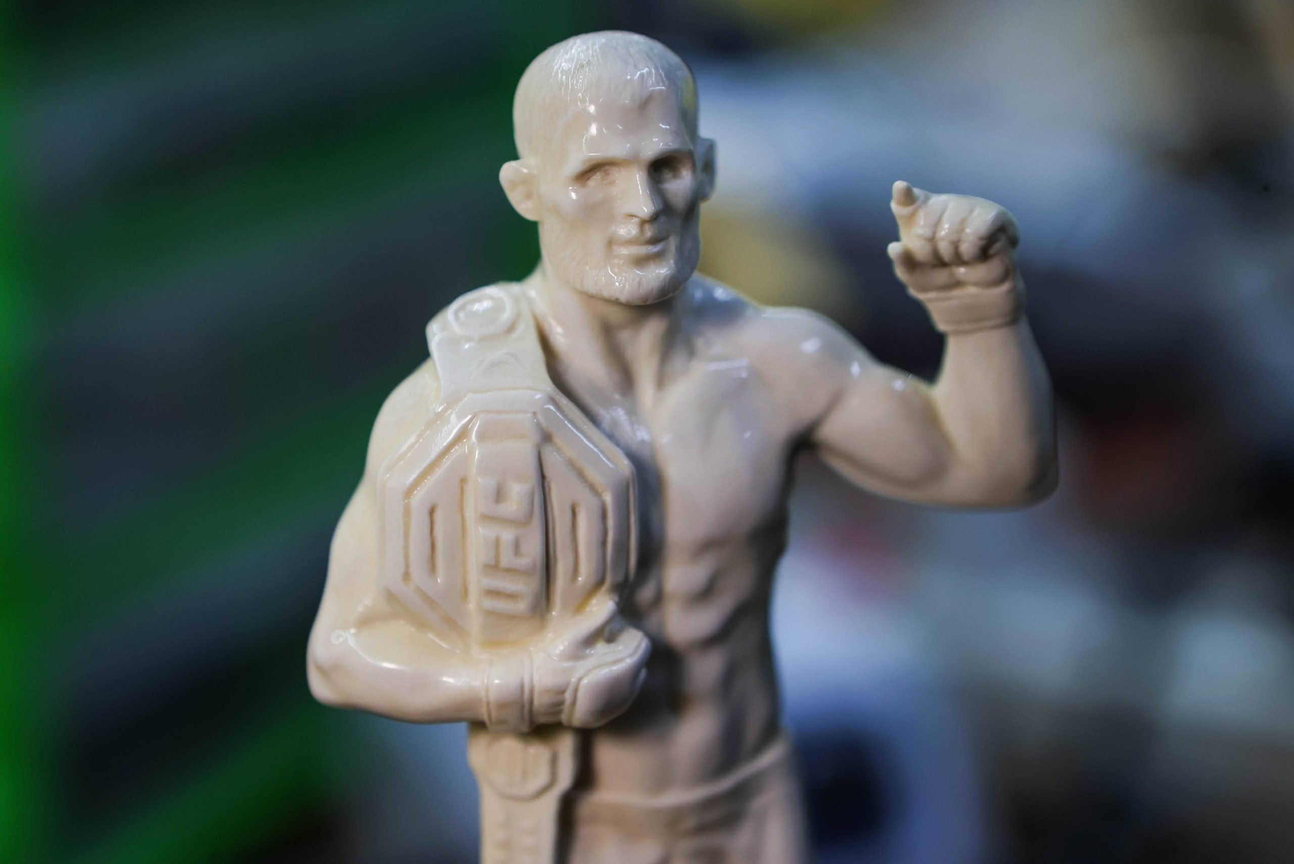YAKUTSK, RUSSIA - APRIL 20, 2022: A figurine produced as a gift for mixed martial artist Khabib Nurmagomedov at a mammoth tusk workshop. Sergei Karpukhin TASS PUBLICATIONxINxGERxAUTxONLY TS12D8EC