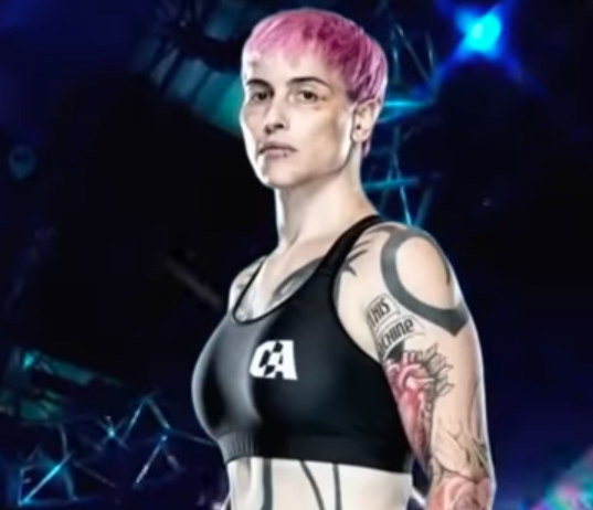 MMA fighter Alana McLaughlin in her promotional image for her fight in Combate Global, 2021