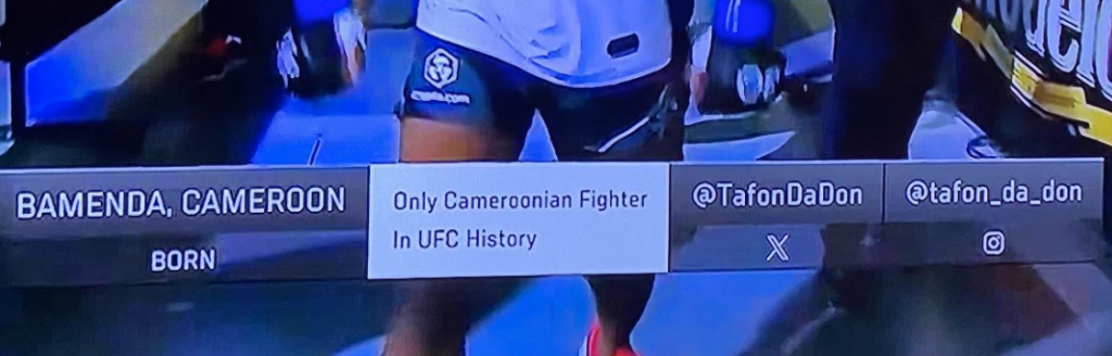 The UFC falsely claimed that Tafon Nchukwi was the first Cameroonian fighter in UFC history.