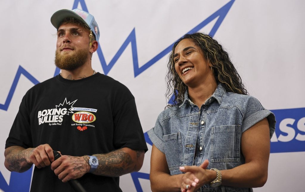 April 22, 2023, San Juan, San Juan, Puerto Rico: 22 de Abril del 2023 CataoÂ±o PR gimnasio de Boxeo. Felix Pintor visita de Jake Paul. Y. Amanda Serrano organizado por la OMB San Juan Puerto Rico *** April 22, 2023, San Juan, San Juan, Puerto Rico April 22, 2023 CataoÂ±o PR Boxing Gym Felix Pintor visit of Jake Paul and Amanda Serrano organized by the WBO San Juan Puerto Rico PUBLICATIONxINxGERxSUIxAUTxONLY - ZUMAd69_ 20230422_zaa_d69_002 Copyright: xDavidxVillafane Staffx