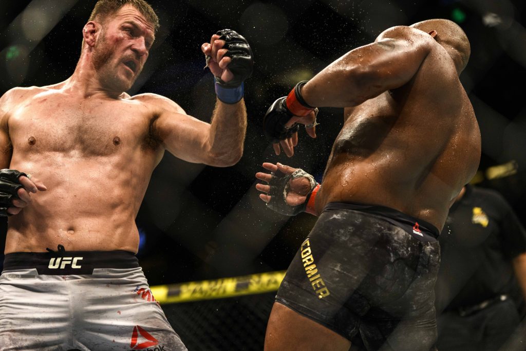 August 17, 2019, Anaheim, California, USA: STIPE MIOCIC DEF DANIEL CORMIER BY TKO, ROUND 4, 4:09 AT UFC 241 on August 17, 2019. UFC 241 - ZUMAh148 20190817_zap_h148_074 Copyright: xDaltonxHammx
